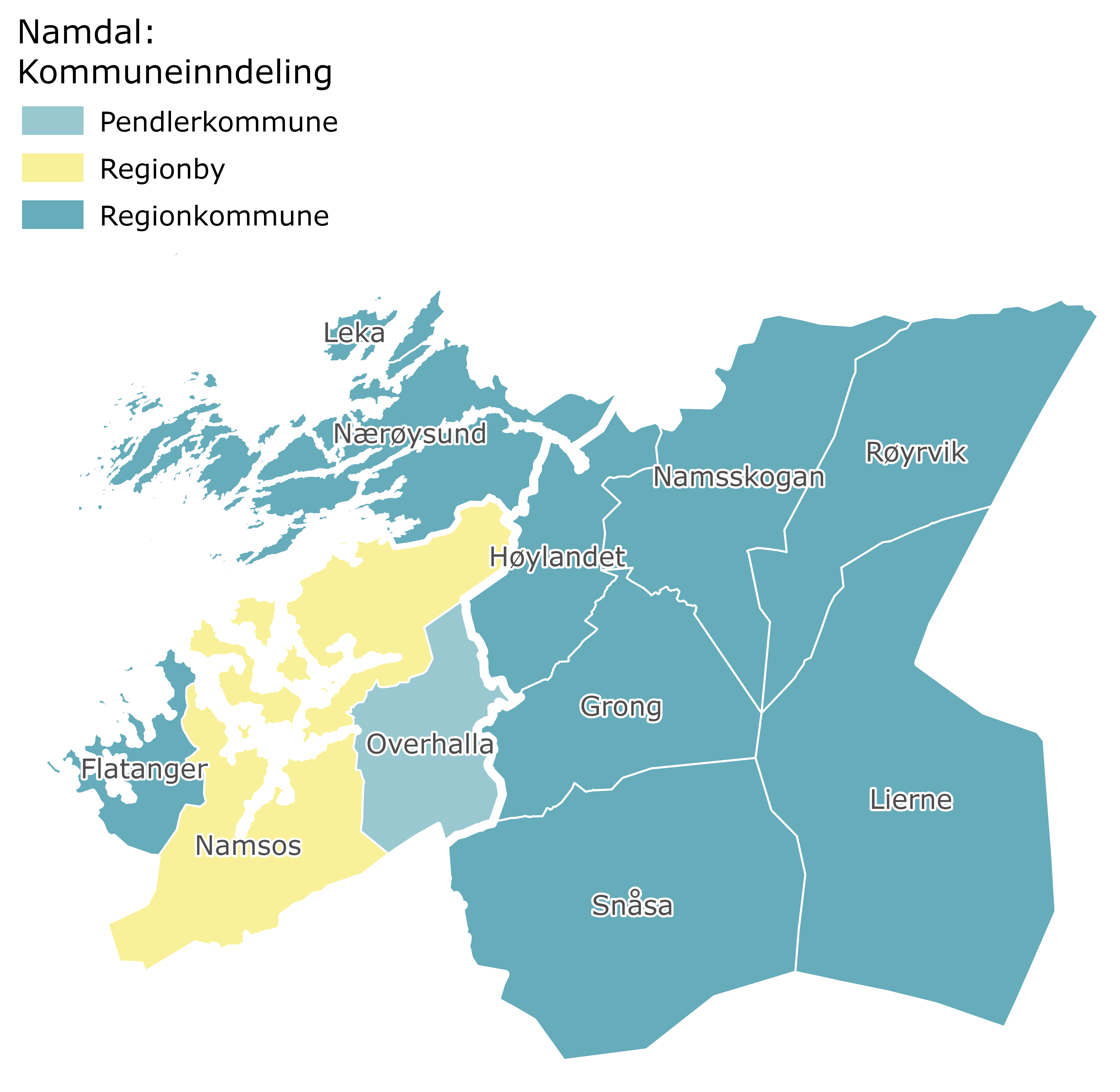 Namdal kommuneinndeling A5